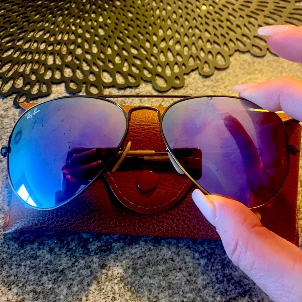 Ray-Ban Reflective Blue Aviators